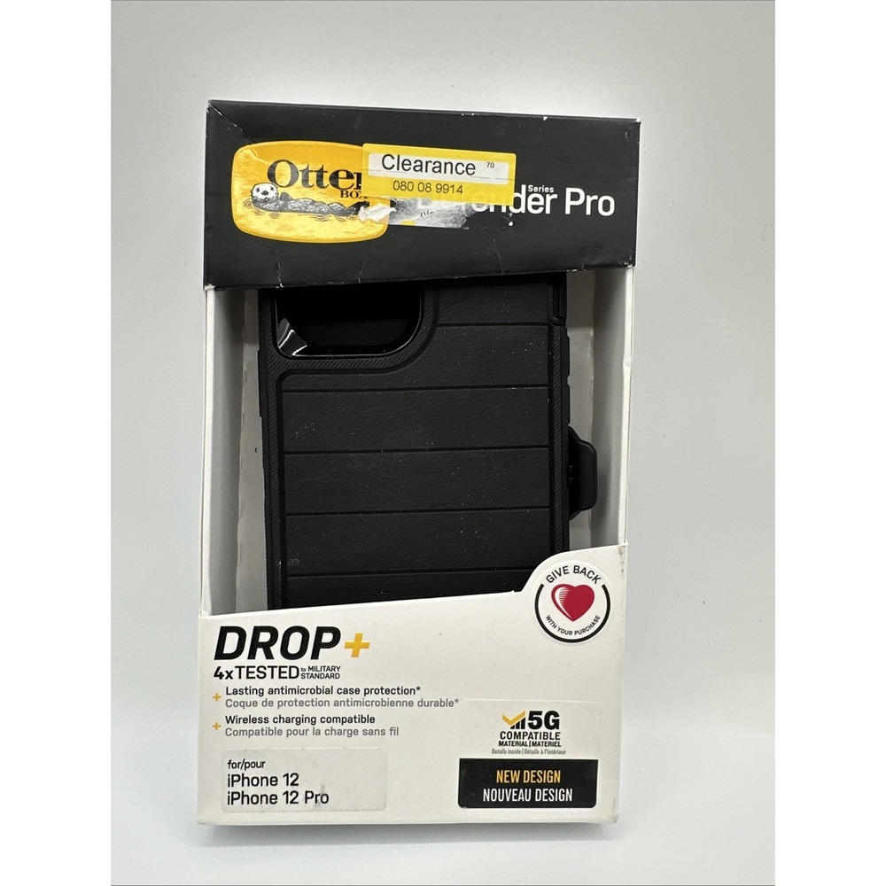 OTTERBOX Defender Pro Series Case for iPhone 12 & 12Pro - Black